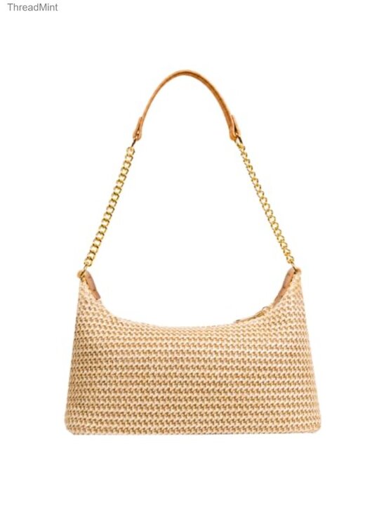 Handbags - Boho Woven Straw Shoulder Bag Crossbody Hobo Purse Summer Beach Handbag Women